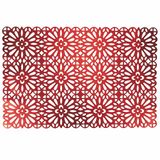 Galileo Casa Set van 6 rode rechthoekige placemat gesneden ontwerp Santa's House