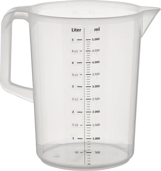 APS Maatbeker - Mengbeker - Vaatwasserbestendig - Kunststof - 5 Liter - Voor Horeca - Voor Buffet