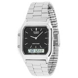 Casio Collection Retro polshorloge Zilver/Zwart