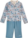 Playshoes Kinder UV-Schutz Einteiler 1/1 Arm Dino allover Blau