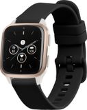 kwmobile horlogebandje geschikt voor Garmin Venu Sq 2 Music / Sq 2 / Vivoactive 6 / Vivoactive 5 polsband - Smartwatch bandje van TPU - Activity tracker horloge band in zwart