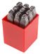 RS PRO 8 mm cijfer-slagstempel set 9-delig, 0 → 8
