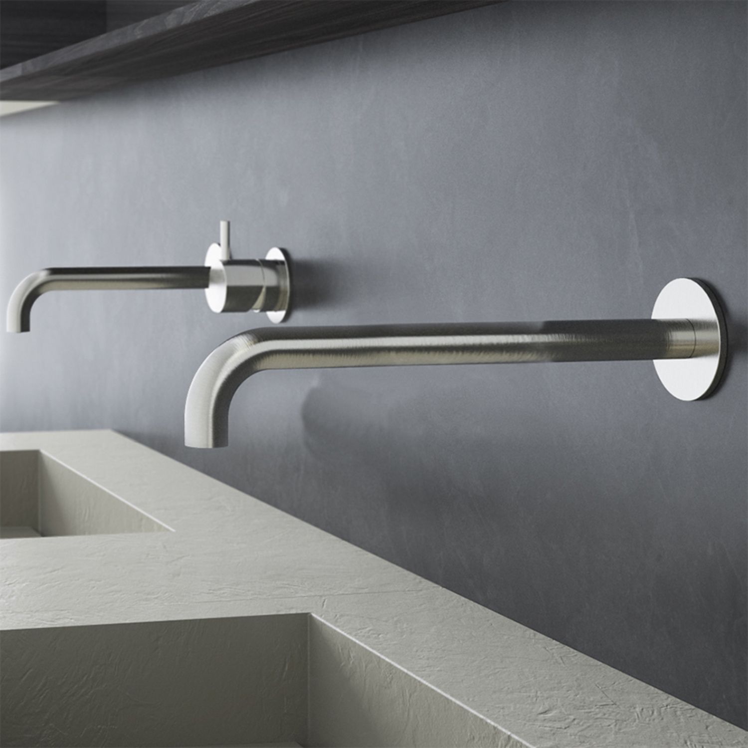 hotbath Cobber CB095 Uitloop 30 cm Geborsteld Nikkel - Messing