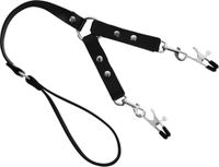 XXDREAMSTOYS Leiband Multi leiband met tepelklemmen Zwart
