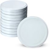 KADAX Schroefdeksel, Fi110 mm, metalen reservedeksel voor inmaakpotten, deksel met 8 tanden (wit, 10 stuks)