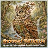 Surreal Wildlife Grayscale Coloring Book