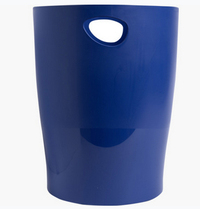 Exacompta Bee Blue Round Waste Basket - 15L - Navy
