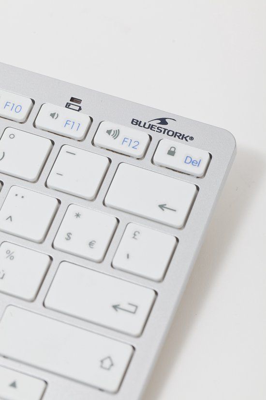 Bluestork BS-KB-MICRO/BT/SP Toetsenbord Bluetooth QWERTY Spaans Zilver, Wit