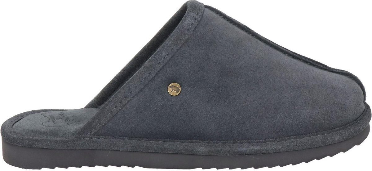 Warmbat Barron Suede Heren Pantoffels - Dark grey - Maat 40