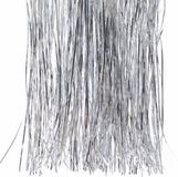 Decoris kerstboom folie slieren - 8x zakje - tinsel - zilver - 50 cm - kerstboomversiering