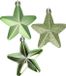 Decoris Kaemingk B.V. Kerstornamenten sterren - kunststof - 6x st - groen - 7 cm