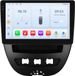 Happiq Autoradio avec Bluetooth, CarPlay et Android Auto pour Peugeot 107 / Toyota Aygo / Citroën C1 (2005-2014) - Double Din - 6Go RAM / 64Go ROM - Navigation - Noir