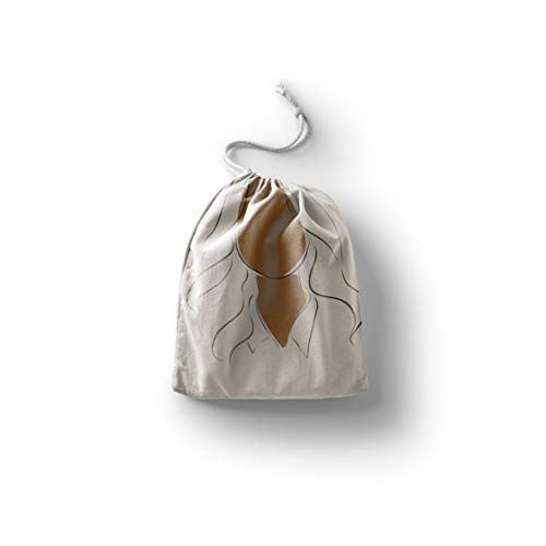 Bonamaison Bedrukte katoenen tas met trekkoord - 20 x 30 cm