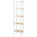 SONGMICS Étagère de salle de bain, étagère élancée sur pied en bambou à 5 niveaux | Étagère de rangement multifonctionnelle, pour cuisine, salon, chambre, salle de bain, bambou clair, Bambou BCB055N01
