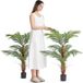 Palmier artificiel 1,2 mètre de haut, plante artificielle en matériau PE durable avec protection anti-basculement.