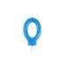 Homéa Birthday Candle Glitter Number 0 H 7.5 cm Blue