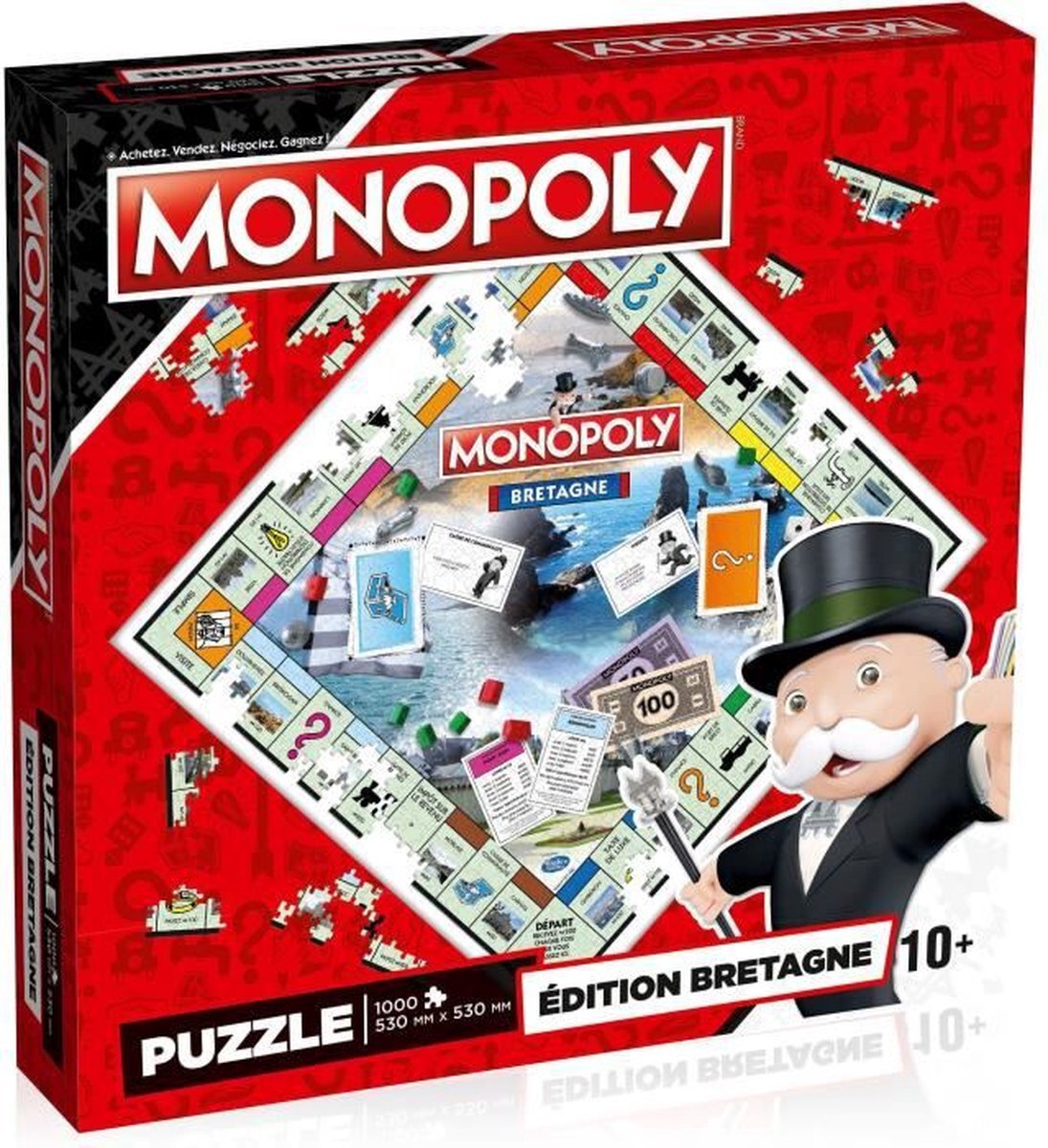 Winning Moves WINNENDE BEWEGINGEN Bretagne Monopoly Puzzel 1000 stukjes