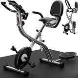 Sportana Hometrainer Eagle 4 Inklapbaar 10 Niveaus Polssensors App Heuptrainer Rugleuning Fitness Bike Spinningfiets