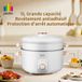Plodon 1200W 5L Marmite Électrique Multifonction Avec Cuiseur Vapeur Cuve de Cuisson Antiadhésive Mijoteuse Avec Double Contrôle de Puissance Pour Ragoût, Cuisson Vapeur, Fondue, Friture & Mijotage Ébullition Rapide