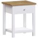 Vida Designs Arlington Bijzettafel met 1 lade woonkamer einde bank koffie laptop theetafel (wit)