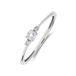 Lucardi Dames 14 Karaat witgouden ring diamant 0,175ct