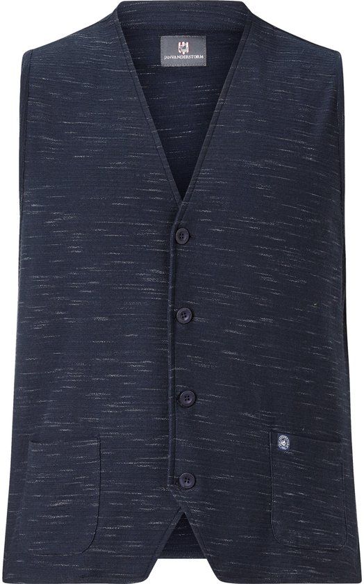 Jan Vanderstorm heren Sweatbodywarmer - 64/66 - donkerblauw - Plus Size