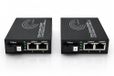 Elfcam® - 2 stuks vezel-ethernet-converters, SFP-mediaconter (mini-GBIC) inbegrepen, tot een afstand van 20 km op SC monomode (2 x 2 RJ45-poorten)