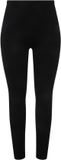 Ulla Popken - Dames - Legging kuitlang smalle pijp elastische tailleband - Klassiek zwart - Maat 66+