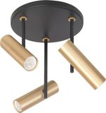 Naamloos Highlight Spot Trend 3 lichts Ø 20 cm incl mini GU10 zwart goud
