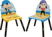 Teamson Kids Houten Stoelen Voor Kinder - 2 Stuks - Kinderslaapkamer Accessoires - Piraat Eiland Ontwerp