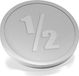 CombiCraft Plastic 1/2 Consumptiemunten Zilver - Ø29mm - 250 stuks