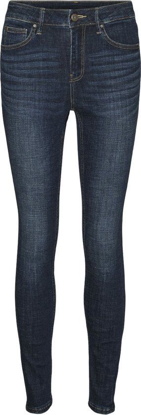 VERO MODA VMFLASH MR SKINNY JEANS LI3303 GA NOOS - Dark Blue Denim - Maat S/34