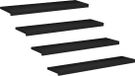 vidaXL Traplopers 4 st 120 x 30 x 2 cm Zwart Massief beukenhout