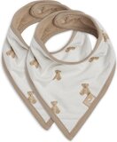 Jollein Bandana Slab - Teddy Bear - 2-Pack - Organic Cotton - Unisex