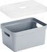 Sunware Boîtes de rangement avec couvercle transparent - 2 pièces - bleu gris - 13 litres