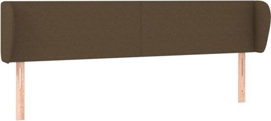 vidaXL Hoofdbord - Stof - Donkerbruin - 163x23x78/88 cm