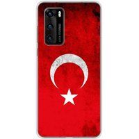 Huawei P40 Drapeau turquie Bedrukt siliconen hoesje