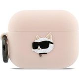 Karl Lagerfeld Silicone Choupette's Head 3D Coque pour Apple AirPods Pro 3, Rose