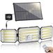 Panneau solaire éclairage extérieur LED avec détecteur de mouvement, 4 modes, 7000 K, IP67