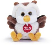 Trudi - Sweet Collection Knuffel Uil 9 cm - Handgemaakt in Italie - Zacht pluche - Knuffeldier voor jongens en meisjes - Grijs Beige