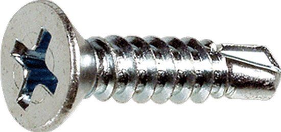 Proftec PROF plaatschroef, staal, platte kop, kruiskop Philips, 13mm