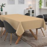 ANRO Tafelkleed Effen linnenlook Beige 200x140cm