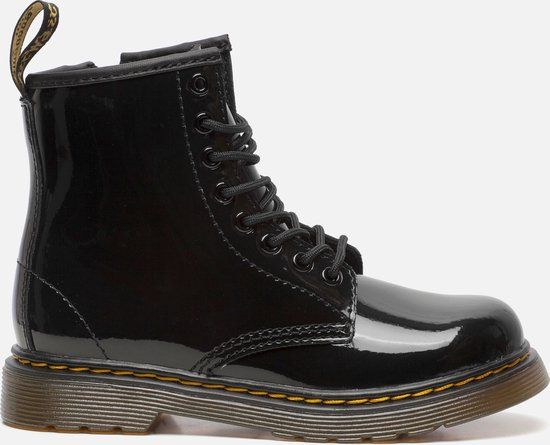 Dr. Martens Delaney Meisjes Veterboots - Zwart lak - Maat 35