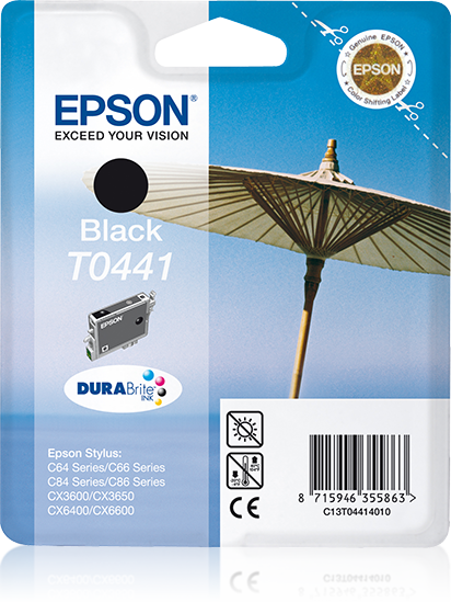 Epson Parasol inktpatroon Black T0441 DURABrite Ink single pack / zwart