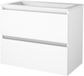 Basic Line Start 46 Badkamermeubelset - 80 x 46 cm - Greeploos - 2 Lades - Acryl Wastafel - 1 Kraangat - Ice White