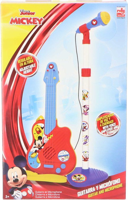 4KidsOnly Mickey Mouse Microfoon & Gitaarset