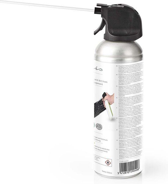 Nedis Persluchtreiniger - CLAD100BK - 0.405 l - Zwart