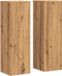 vidaXL Pieds de plantes - 2 pièces - 25x25x80 cm - bois - artisanal - couleur chêne