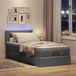 Maison Exclusive lit plateforme avec matelas & LED, gris foncé, 90x200 cm, tissu