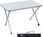Table pliante en aluminium, 120x70 cm, capacité de charge 80 kg, pliable, pour 4-6 personnes, couleur zinc